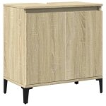 355326& meuble dévier - haut de gamme - meuble sous lavabo chêne sonoma 58x33x60 cm - bois - panneaux ... 355326& meuble dévier - haut de gamme - meuble sous lavabo chêne sonoma 58x33x60 cm - bois - panneaux ...