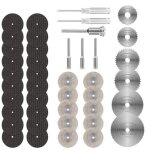36 disques mini diamants  trononner disques de coupe pour dremel avec mandrins sc et tournevis pour ...