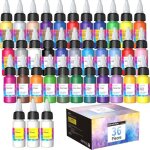 36 pcs kit peinture pour a�rographe 33 couleurs et 3 diluants 20 ml pour mod�lisme tissu chaussures murs ...