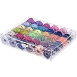 36 pieces bobbins et fils a coudre avec etui et ruban a mesurer souple pour brother singer babylock janome ...