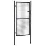 37045 &grand portillon - acier - suikun - portail de jardin grillag� - acier galvanis� 100 x 175cm gris ...