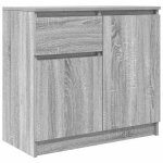 371147& bahut de rangement pour séjour - buffet avec tiroir sonoma gris 71x35x65 cm - bois - panneaux ... 371147& bahut de rangement pour séjour - buffet avec tiroir sonoma gris 71x35x65 cm - bois - panneaux ...