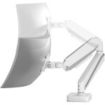 38 40 43 49 blanc bras ecran pc moniteur support simple de 13  49 pouces ergonomique ressort  gaz rglable ...