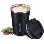 380ml tasse  caf isotherme caf de voyage mug de voyage tasse isole pour caf et th  emporter (noir) ...