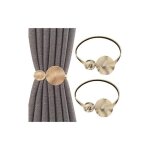 38cm lot de 2 embrasses de rideau en m�tal dor� moderne - accessoires pour lint�rieur du salon et de ...