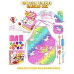 38pcs kit patisserie enfant ensemble de costumes de jeu de rôle du chef pour fille de 3 à 12ans 38pcs kit patisserie enfant ensemble de costumes de jeu de rôle du chef pour fille de 3 à 12ans