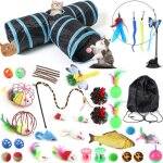 39 pcs jouet tunnel pour chat interieur jouets pour chats jeu tunelle pour chat interactif 3 voies kit ...
