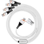 3a / 1. 2m multi câble chargeur de téléphone 6 en 1 usb a / usb - c vers 2 ip / micro usb / type - c ... 3a / 1. 2m multi câble chargeur de téléphone 6 en 1 usb a / usb - c vers 2 ip / micro usb / type - c ...