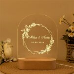3d lampes veilleuse veilleuse en acrylique prnom lumineux led personnalis pour couple