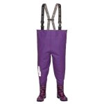 3kamido enfant cuissardes de p�che - enfants waders bottes de p�che - violet - motif coeur