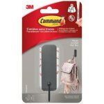 3m - crochet adh�sif - simple m�tal - supporte 13 kg - noir mat