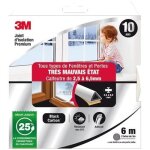 3m - joint d?isolation - porte et fen�tre - tr�s mauvais �tat - 25 � 65 mm - 6 m - blanc