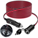 3m rallonge allume cigare 12 v / 24 v adaptateur tanche  la poussire 16 awg avec fusible 15a usb