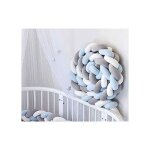 3m tour de lit serpent coussin tress pare - chocs velours tour de canap souple pour bb (blanc + gris ...