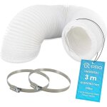 3m tuyau d�vacuation dair flexible en pvc de 3 m � 100 / 102 mm pour climatisation de 100 s�che - linge ...