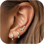 3paires boucles doreilles femme argent 925 hypoallergnique 14k plaqu or boucles doreilles croles petites ...