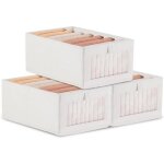 3pcs bac de rangement tiss 40 x 27 x 16. 5 cm avec fentre transparente pour armoire vtements livres ...