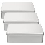 3pcs bo�te de bo�tes en m�tal vide avec couverclebo�tes en acier inoxydable r�cipient de stockage pour ...
