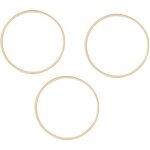 3pcs cercles en bois de bambou attrape - r�ves pour d�corations de bricolage pour guirlandes de mariage ...