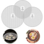 3pcs couvercle anti projection 34cm couvercle anti eclaboussure grille anti claboussures pole en acier ...