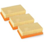 3pcs filtre  air pour karcher aspirateur nt25 / 1 nt35 / 1 nt45 / 1 nt55 / 1 nt361 nt561 nt611 eco filtres ...
