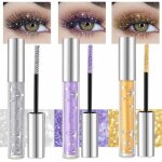 3pcs glitter mascara eyeshadowwaterproof long lasting sparkle diamond mascara4d lengthening volumizing ...