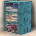 3pcs housse de rangement boite de rangement sous lit pour dredons couvertures oreillers jouets vestes ...
