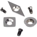 3pcs plaquettes de coupe en carbure de tungst�ne pour outils de tournage � tour � bois