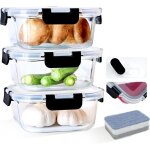 3pièce 800ml boîtes de repas boite de conservation alimentaire en verre sans bpa 3pièce 800ml boîtes de repas boite de conservation alimentaire en verre sans bpa