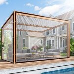3x3m bche transparente pour lextrieur avec ?illets - renforce aux bords protection hivernale pour ...