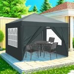 3x3m tonnelle pliante impermable tonnelle de jardin tente reception barnum pliant avec 4 ctsgris