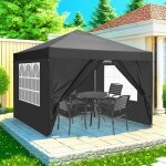 3x3m tonnelle pliante impermable tonnelle de jardin tente reception barnum pliant avec 4 ctsnoir