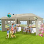Hoteel tonnelle barnum pliante 3x6 de jardin extrieur avec 6 parois sac  roulettes et 4 sacs de sable ...