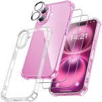 4 en 1 coque pour iphone 16 avec 2 verre tremp et 1 camra protecteur antichoc protection housse - souple ...