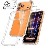 4 en 1 coque pour iphone 17 pro avec 2 verre tremp et 1 camra protecteur [coussin dair intgr] antichoc ...