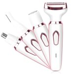 4 en 1 �pilateur �lectrique bikini sourcil nez femmes dame �pilation du visage tondeuse visage corps ...