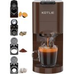Machine  caf 4 en 1 - twinbird - ac - 513k - 19 bar - 0. 8l - compatible capsules et caf moulu
