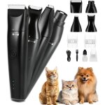 4 en 1 tondeuse lectrique pour chien kit de toilettage  double vitesse avec chargement usb - c rasoir ...