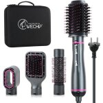 4 en 1 wechip brosse soufflante brosse chauffante pour secher volumiser lisser boucler ion negatif brosse ...