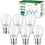 4. 5w ampoule led b22 g45 470lm equivalente � 40w 6500k blanc froid non - dimmable lot de 6