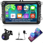 4 + 64g autoradio 8 pour vw passat golf seat altea skoda octavia carplay / android auto sans fil gps ...