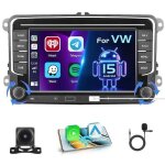 [4 + 64gb] android 15 7pouces pour vw golf 5 6 passat polo tiguan caddy / seat / skoda radio wireless ...