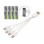 4 accus li - ion aaa 400 mah avec port de chargement usb - c 4 accus li - ion aaa 400 mah avec port de chargement usb - c
