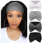4 bandeaux athltiques pour femmes bandeaux lastiques de couleur unie de style boho4 bandeaux athltiques ...