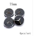 4 caches moyeux - centres de roues - cabochons - mercedes - noir - 75mm - classe - a - b - c - e 4 caches moyeux - centres de roues - cabochons - mercedes - noir - 75mm - classe - a - b - c - e