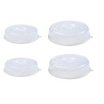 4 couvercles daliments pour micro - ondes couvercle de micro - ondes empilable transparent avec bouches ...