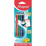 Crayons de couleur effaçables à sec - maped - markerpeps - mine grasse - bois fsc - 4 couleurs Crayons de couleur effaçables à sec - maped - markerpeps - mine grasse - bois fsc - 4 couleurs