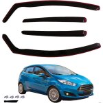 4 d�flecteurs de vent pluie dair noir fum� pour vitres lat�rales avant et arri�re compatible avec ford ...