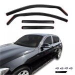 4 d�flecteurs de vent pluie dair noir fum� vitres lat�rales avant arri�re voiture compatible avec bmw ...