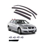 4 d�flecteurs de vent pluie dair noir fum� vitres lat�rales avant arri�re voiture compatible avec bmw ...